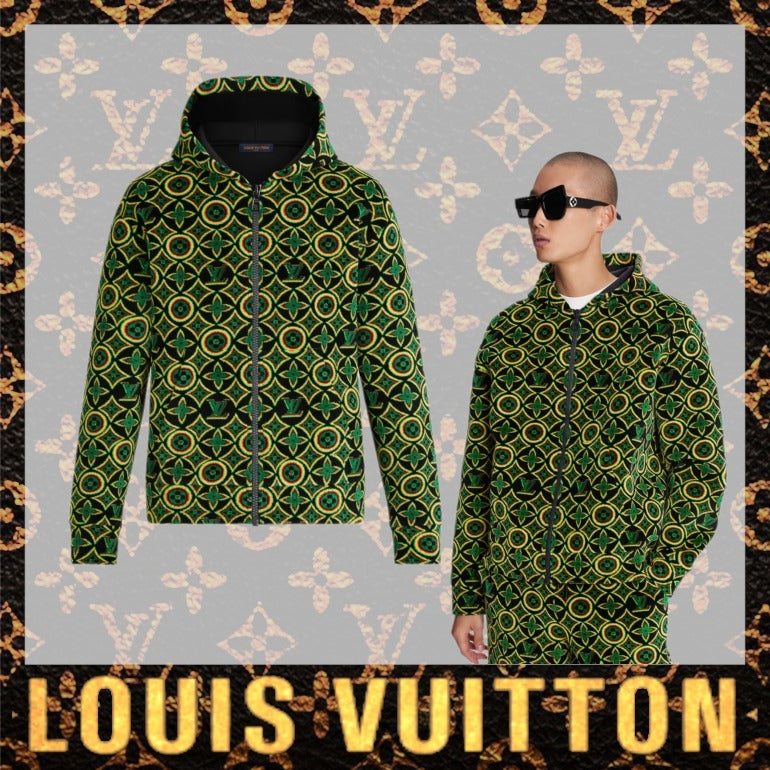 Louis Vuitton Jamaican Flower Zip Through Hoodie Jacket Virgil Abloh SS21