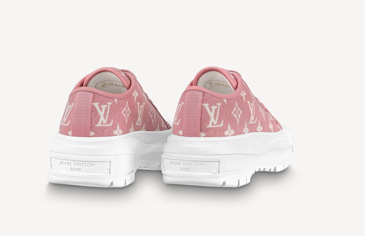 Louis Vuitton LV Women LV Squad Sneaker Boot White Pink Canvas and Calf  Leather - LULUX