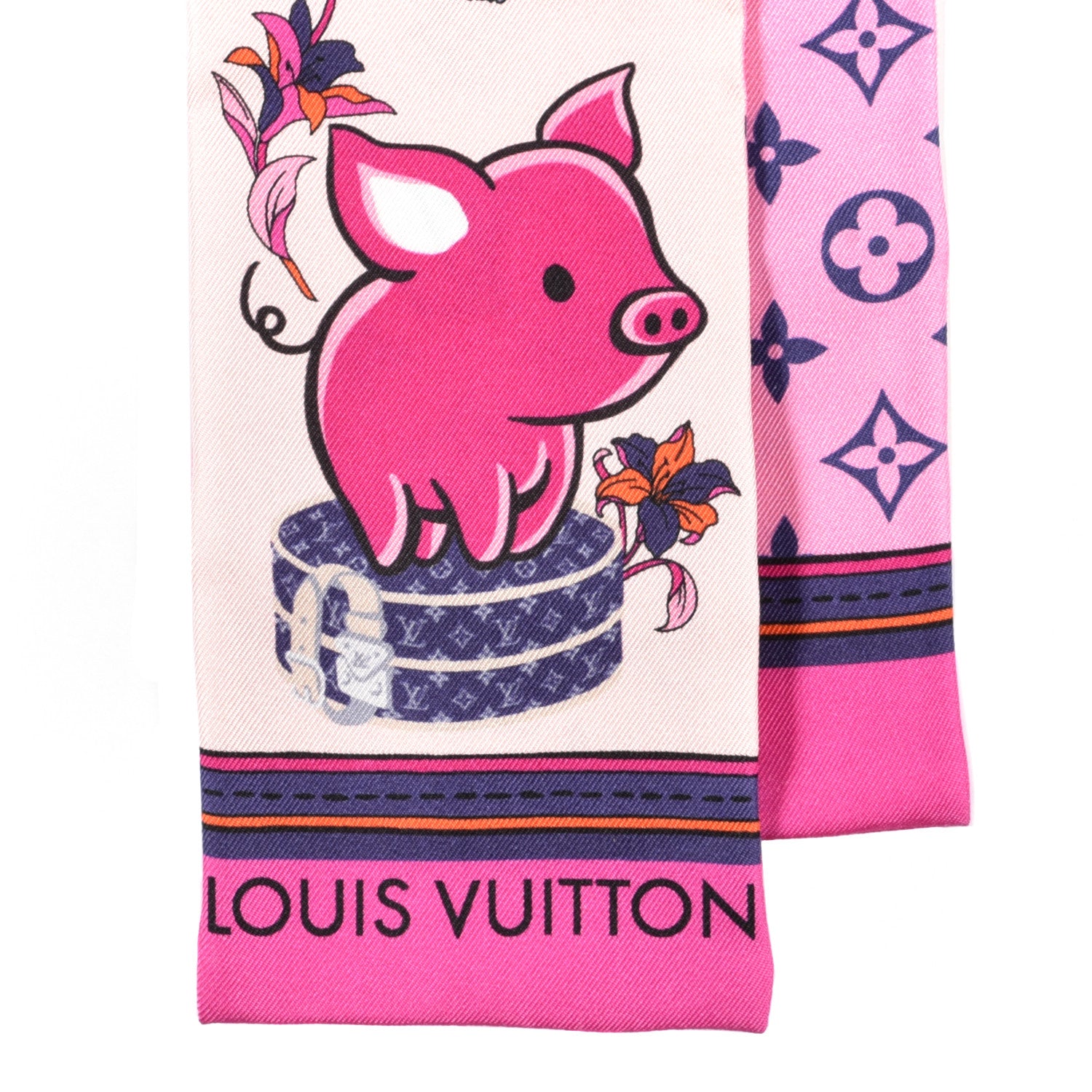 Louis Vuitton LV Pink Hearts Silk Bandeau NWT 💓
