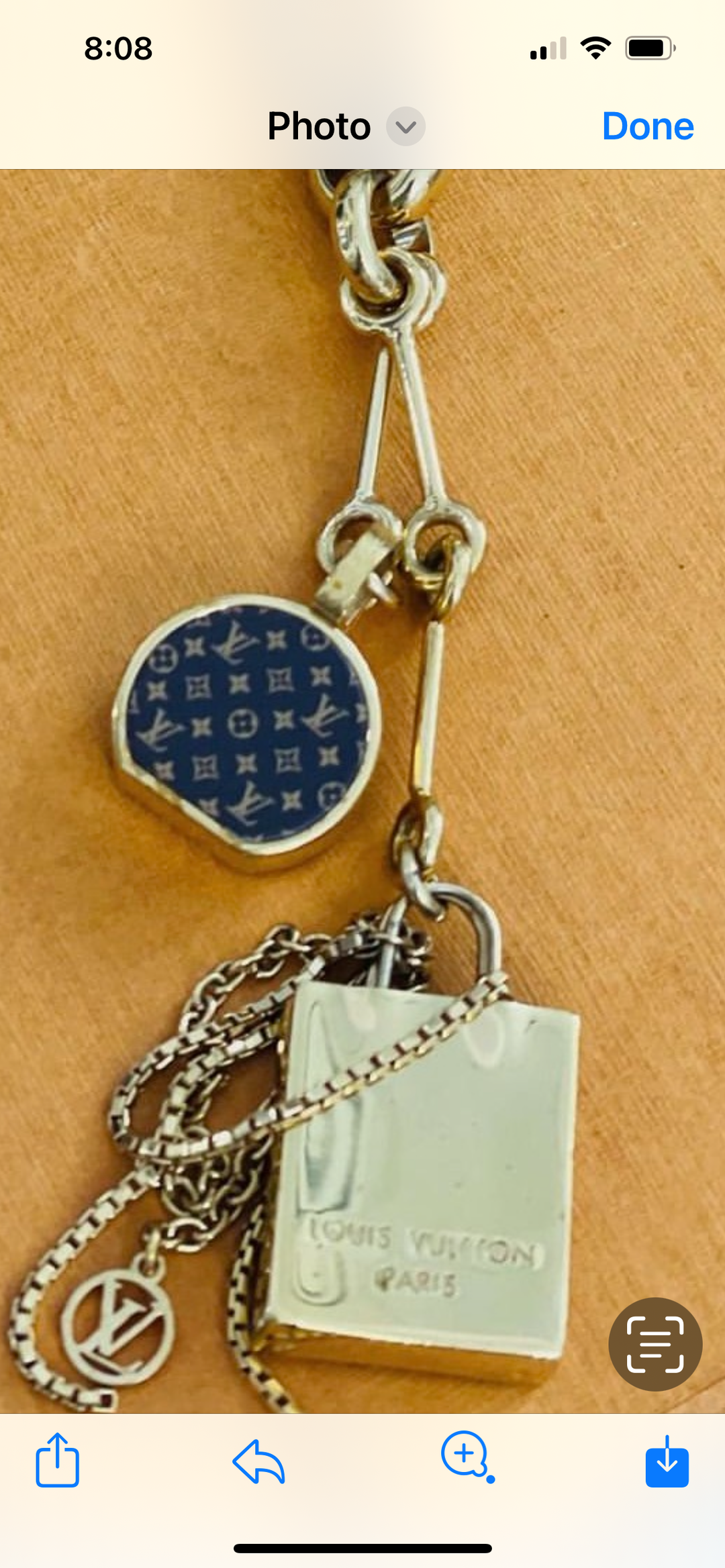 LOUIS VUITTON LOCK &amp; LV CHARMS NECKLACE