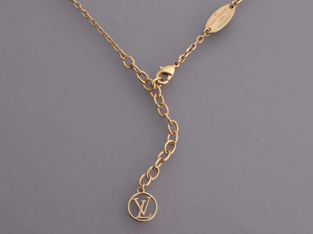 LOUIS VUITTON LOCK &amp; LV CHARMS NECKLACE
