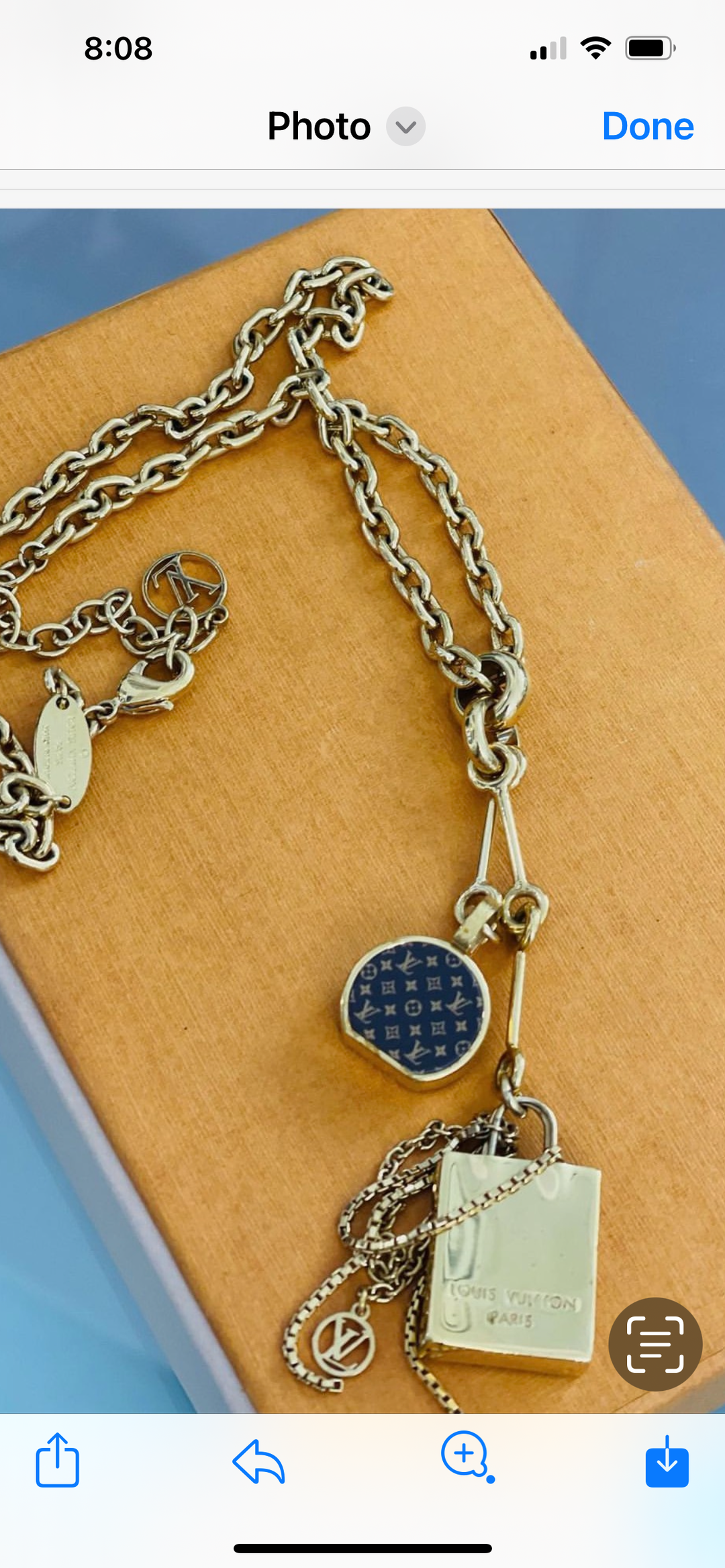 LOUIS VUITTON LOCK &amp; LV CHARMS NECKLACE