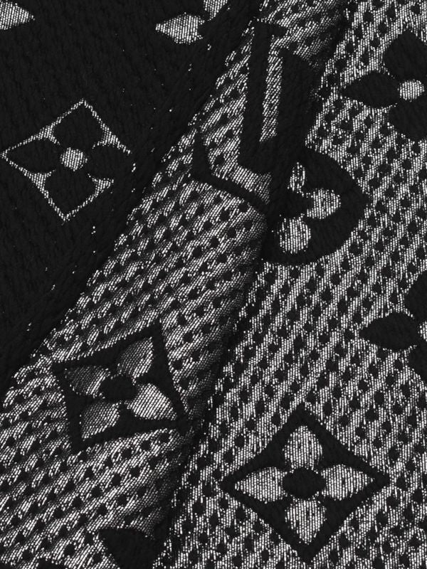 LOUIS VUITTON LOGOMAINA SILK WOOL SCARF