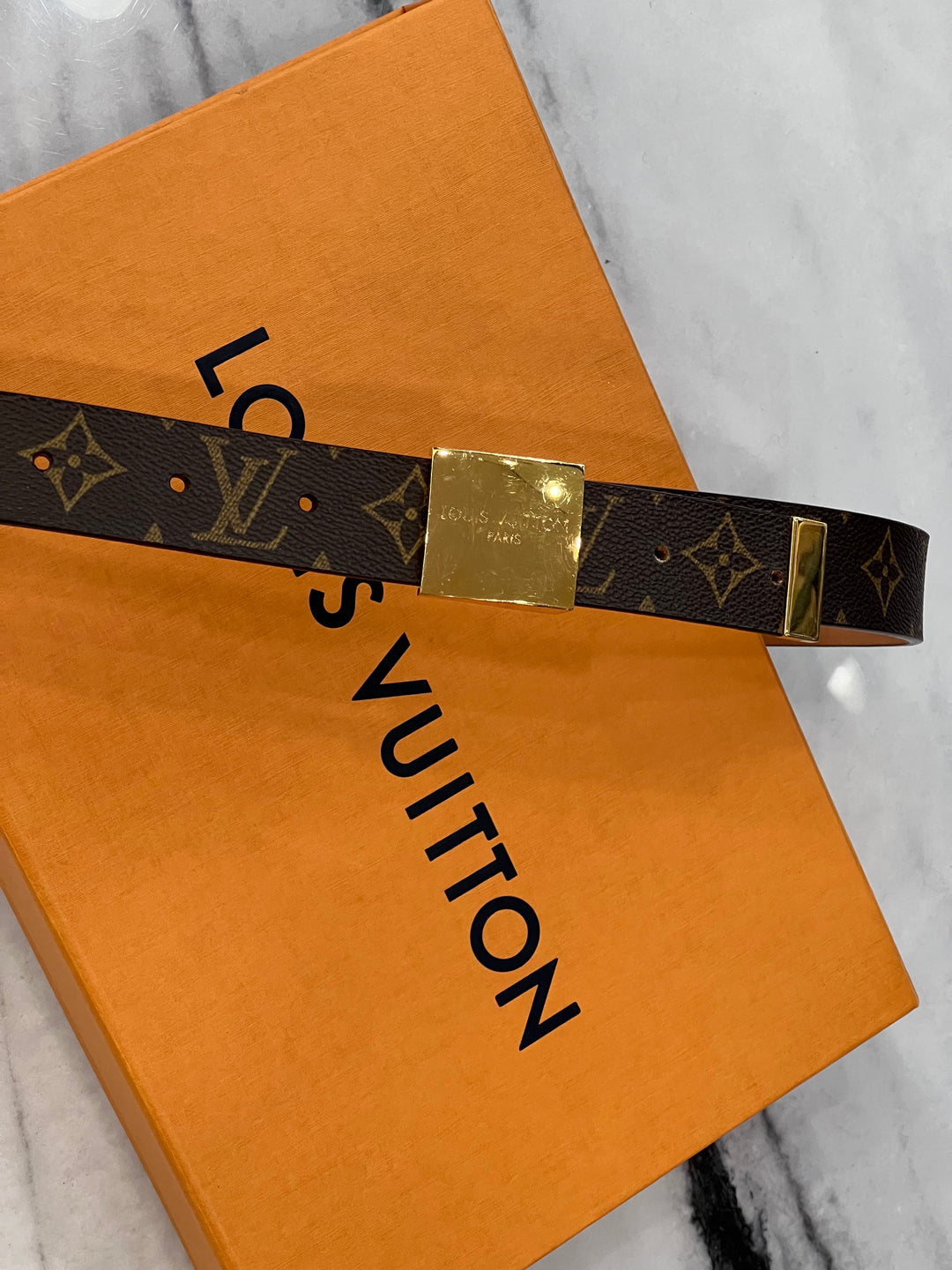 LOUIS VUITTON MONOGRAM CEINTURE CARRE BELT