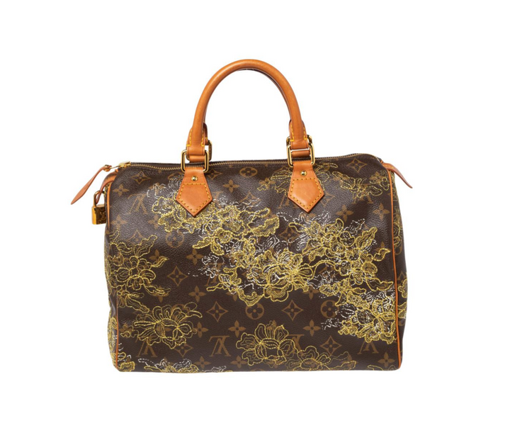 LOUIS VUITTON MONOGRAM LIMITED EDITION DENTELLE SPEEDY 30 BAG