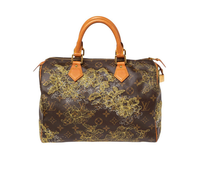 LOUIS VUITTON MONOGRAM LIMITED EDITION DENTELLE SPEEDY 30 BAG