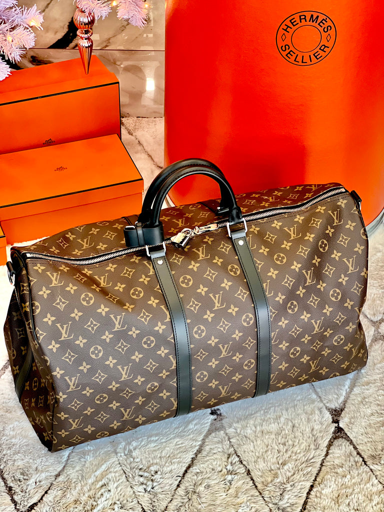 LOUIS VUITTON MONOGRAM MACASSAR KEEPALL BANDOULLIERE 55 – Caroline's  Fashion Luxuries