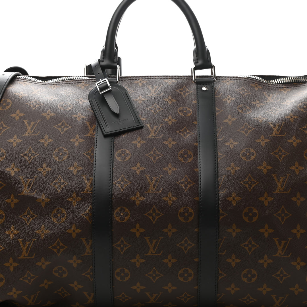 LOUIS VUITTON MONOGRAM MACASSAR KEEPALL BANDOULLIERE 55