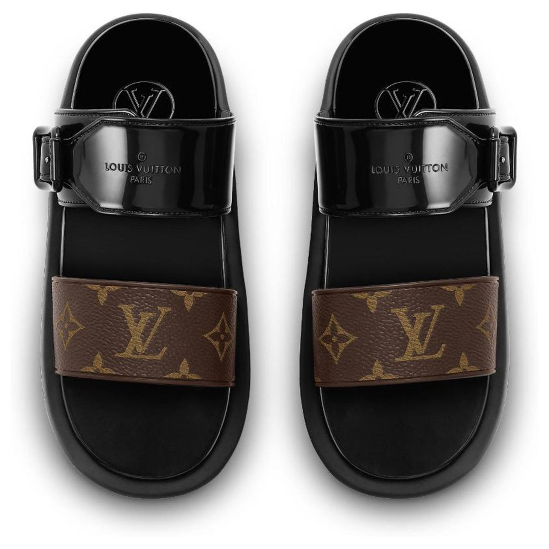 Louis Vuitton Monogram Sunbath Flat Mule Sandals