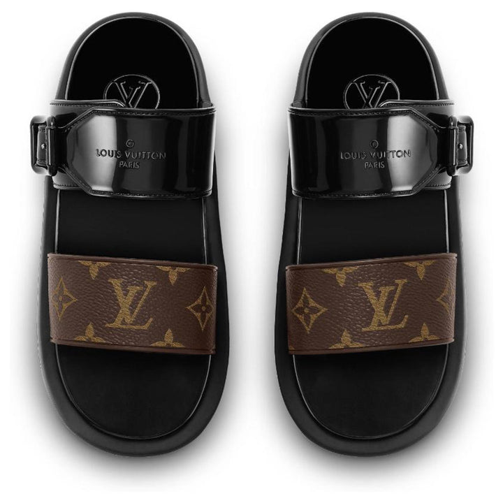 Louis Vuitton Monogram Sunbath Flat Mule Sandals