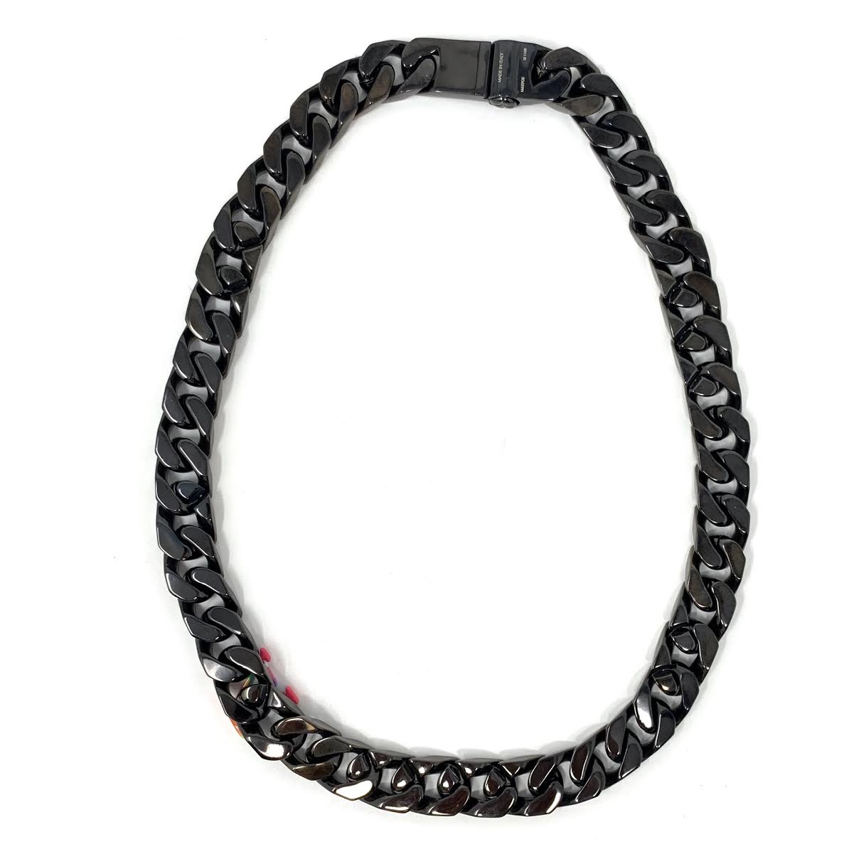 Pre-owned 2054 Chain Link Necklace Black Multicolor