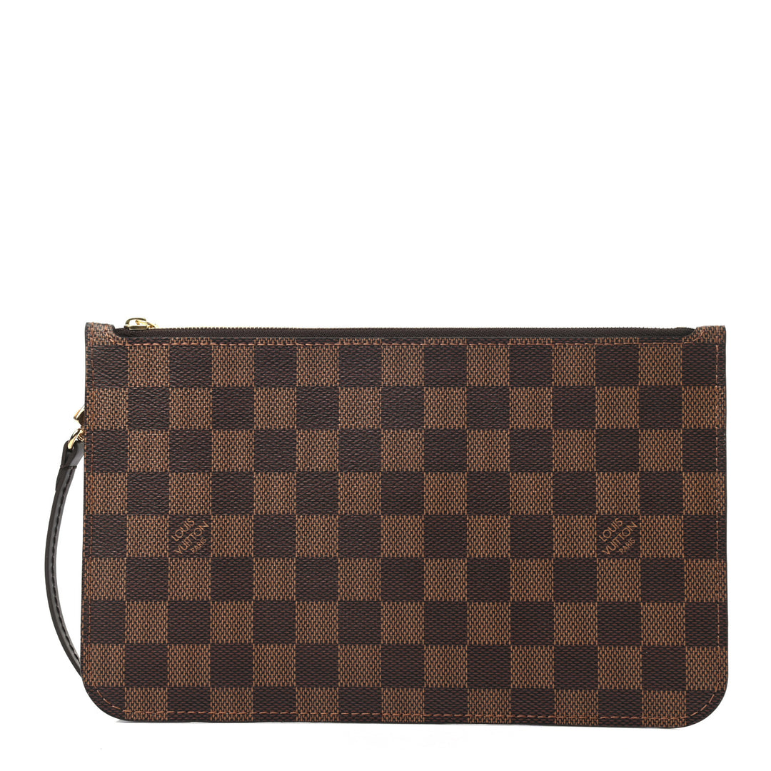 LOUIS VUITTON DAMIER EBENE NEVERFULL MM GM POCHETTE