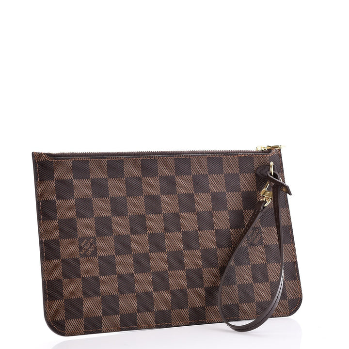 LOUIS VUITTON DAMIER EBENE NEVERFULL MM GM POCHETTE
