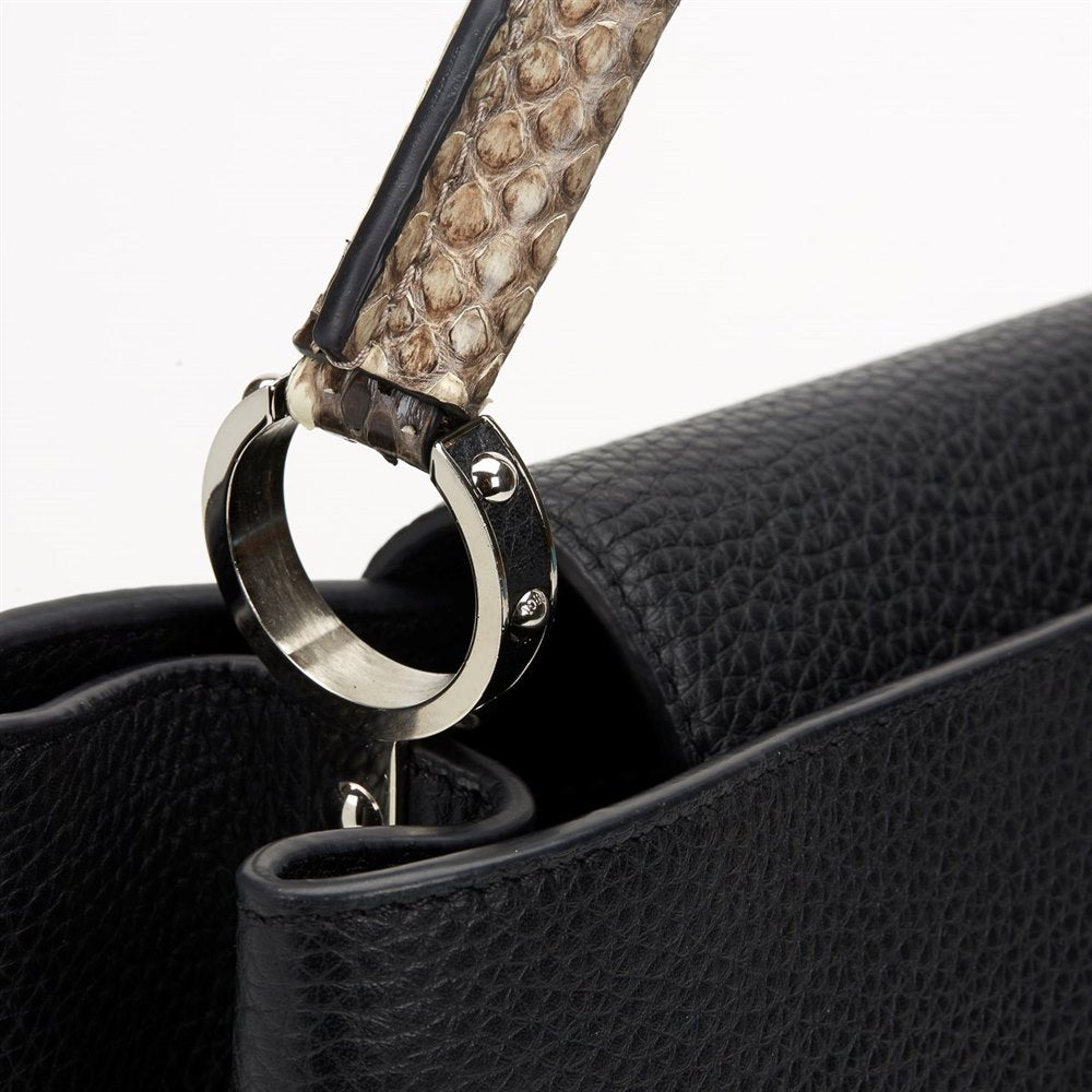 LOUIS VUITTON TAURILLON LEATHER &amp; PYTHON SKIN CAPUCINES MM-HS