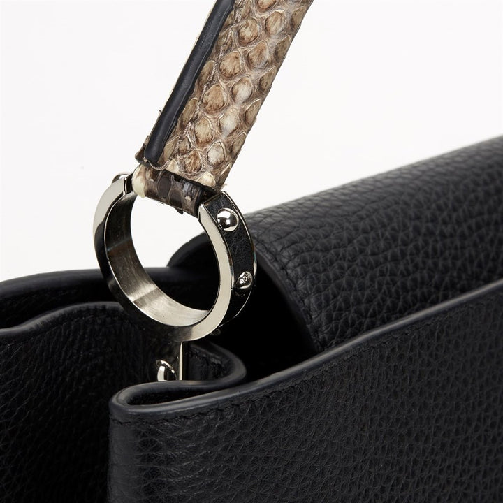 LOUIS VUITTON TAURILLON LEATHER &amp; PYTHON SKIN CAPUCINES MM-HS