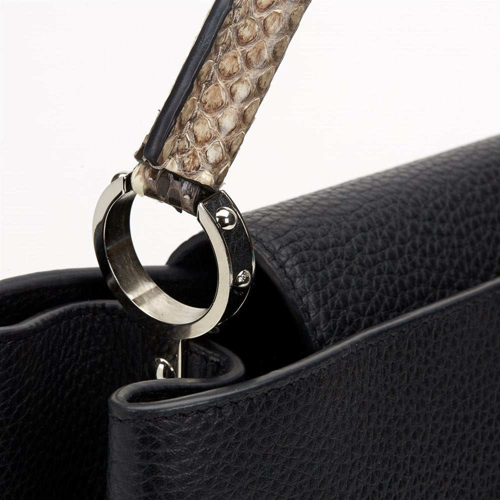 LOUIS VUITTON Handbag N91659 Capsine MM Taurillon Clemence/Python