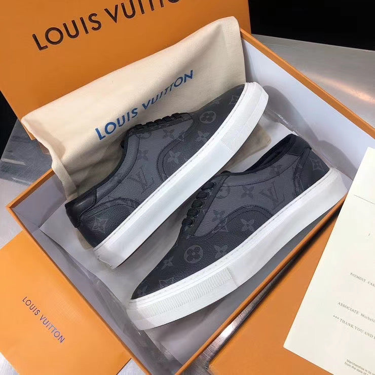 Louis Vuitton Monogram Trocadero Sneakers Black Blue Silver Gray