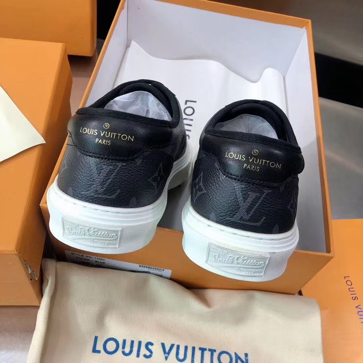 Louis Vuitton Men's Trocadero Slip-On Sneakers Monogram Eclipse