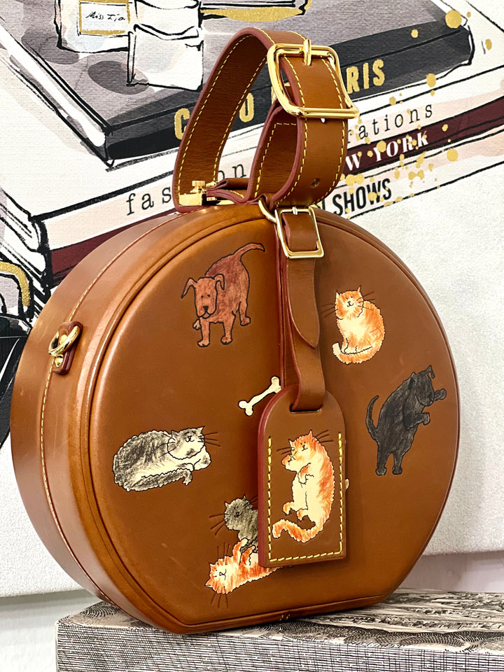 LOUIS VUITTON CALFSKIN CATOGRAM PETITE BOITE CHAPEAU BAG