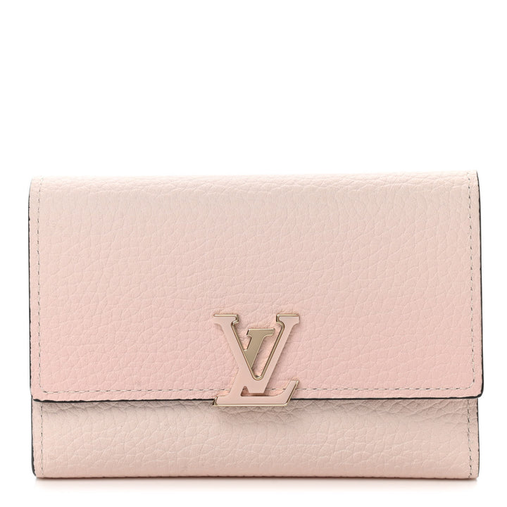 LOUIS VUITTON TAURILLON CAPUCINES COMPACT WALLET ROSE