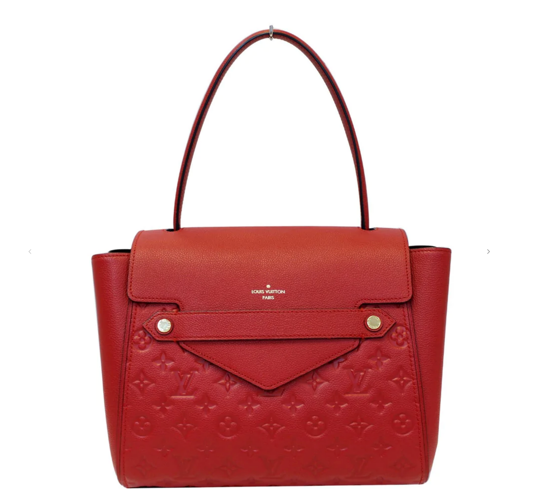 LOUIS VUITTON Trocadero Monogram Empreinte Leather Shoulder Bag Red 