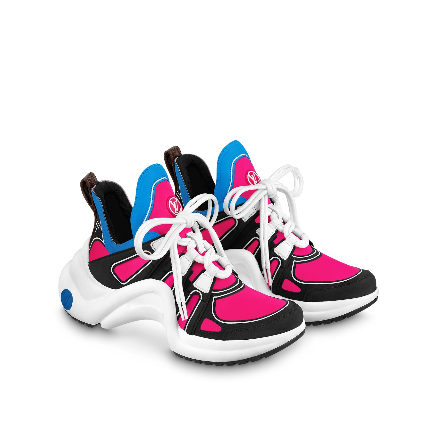 Louis Vuitton Black and Pink Archlight Sneakers