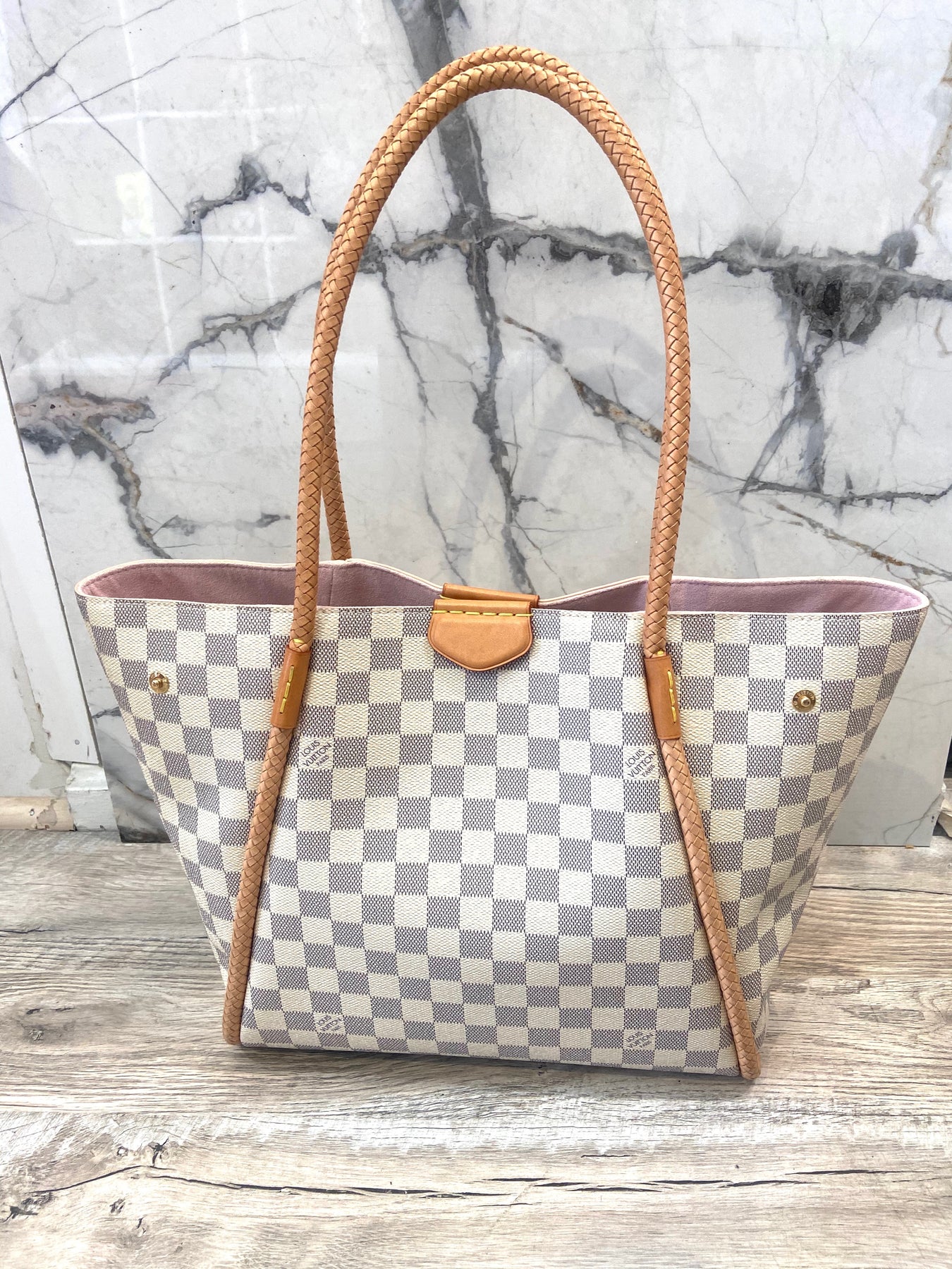 LOUIS VUITTON PROPRIANO DAMIER AZUR TOTE NEW CONDITION. $1690. A MOST HAVE.  #lv #propriano☀️ #lvtotebags #resale #resaleluxury…