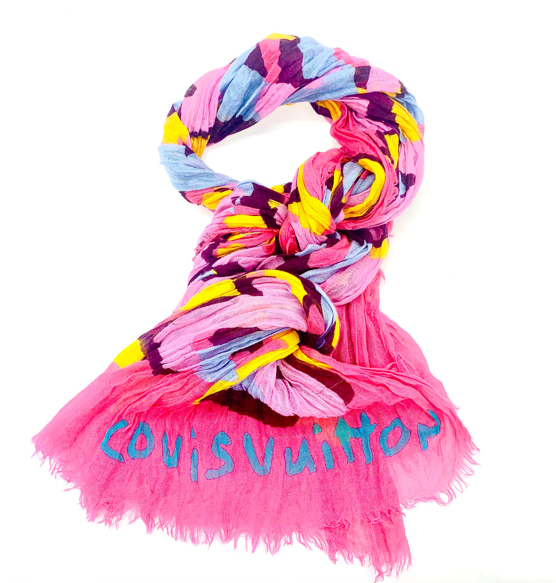 LOUIS VUITTON LARGE GRAFFITI SCARF – Caroline's Fashion Luxuries