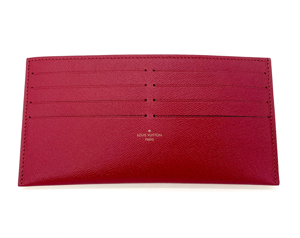 LOUIS VUITTON RED LEATHER CARD HOLDER – Caroline's Fashion Luxuries