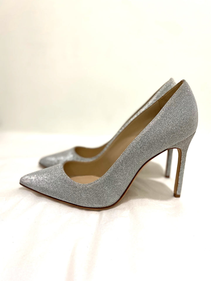 MANOLO BLAHNIK BB 105 GLITTER PUMPS