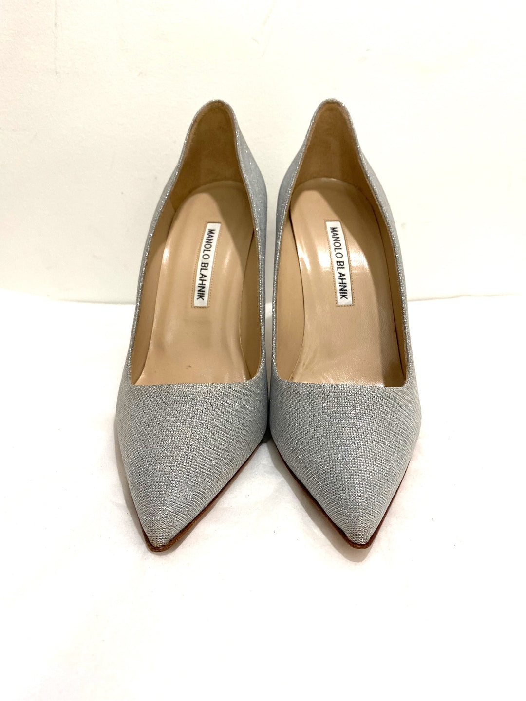 MANOLO BLAHNIK BB 105 GLITTER PUMPS
