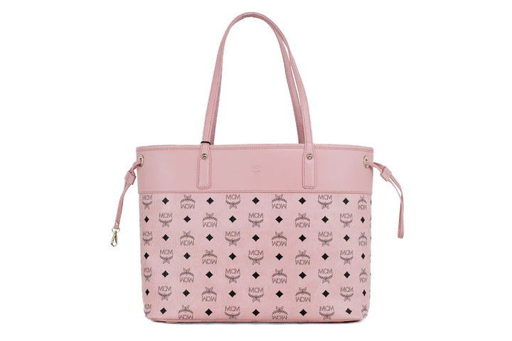 MCM AREN MEDIUM VISETOS LEATHER SHOPPER TOTE BAG