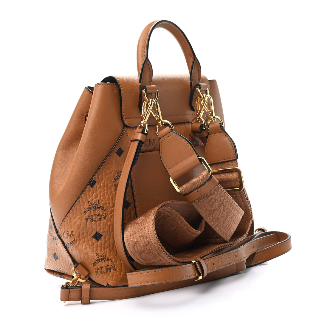 MCM Visetos Small Essential Backpack Cognac – Caroline's Fashion
