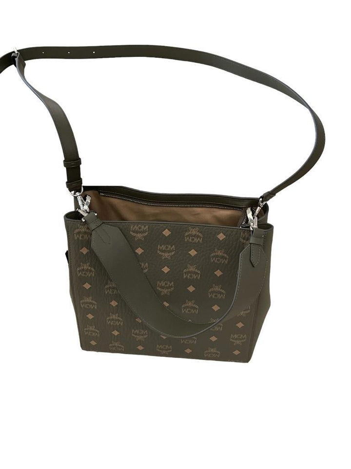 MCM VISETOS MONOGRAM HOBO BAG SEA TURTLE GREEN