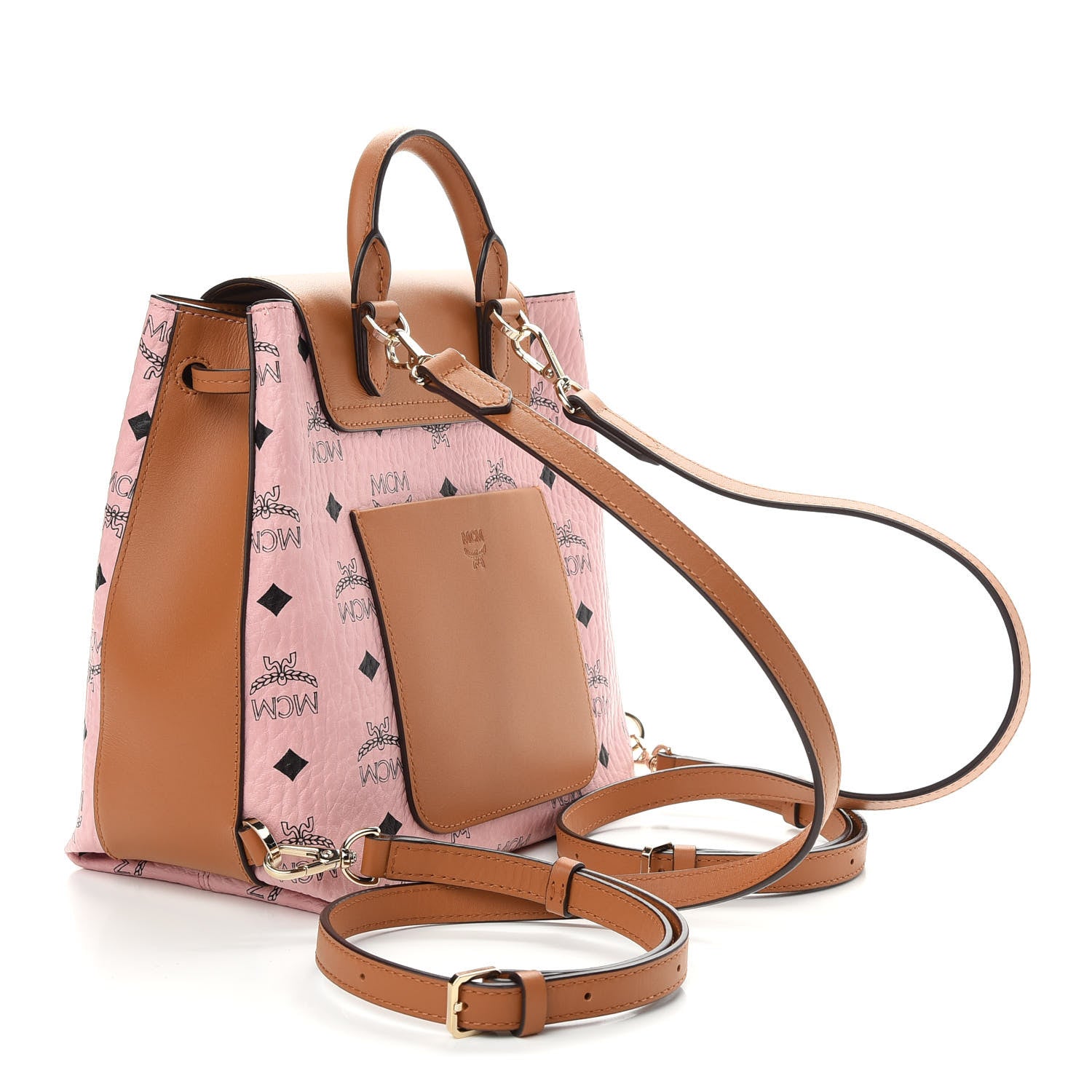 Mcm mfo colorblock leather backpack Clearance