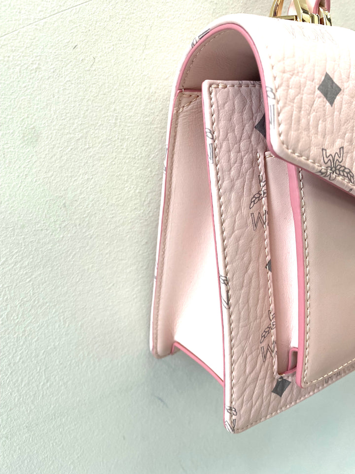 MCM PATRICIA CROSSBODY VISETOS POWDER PINK