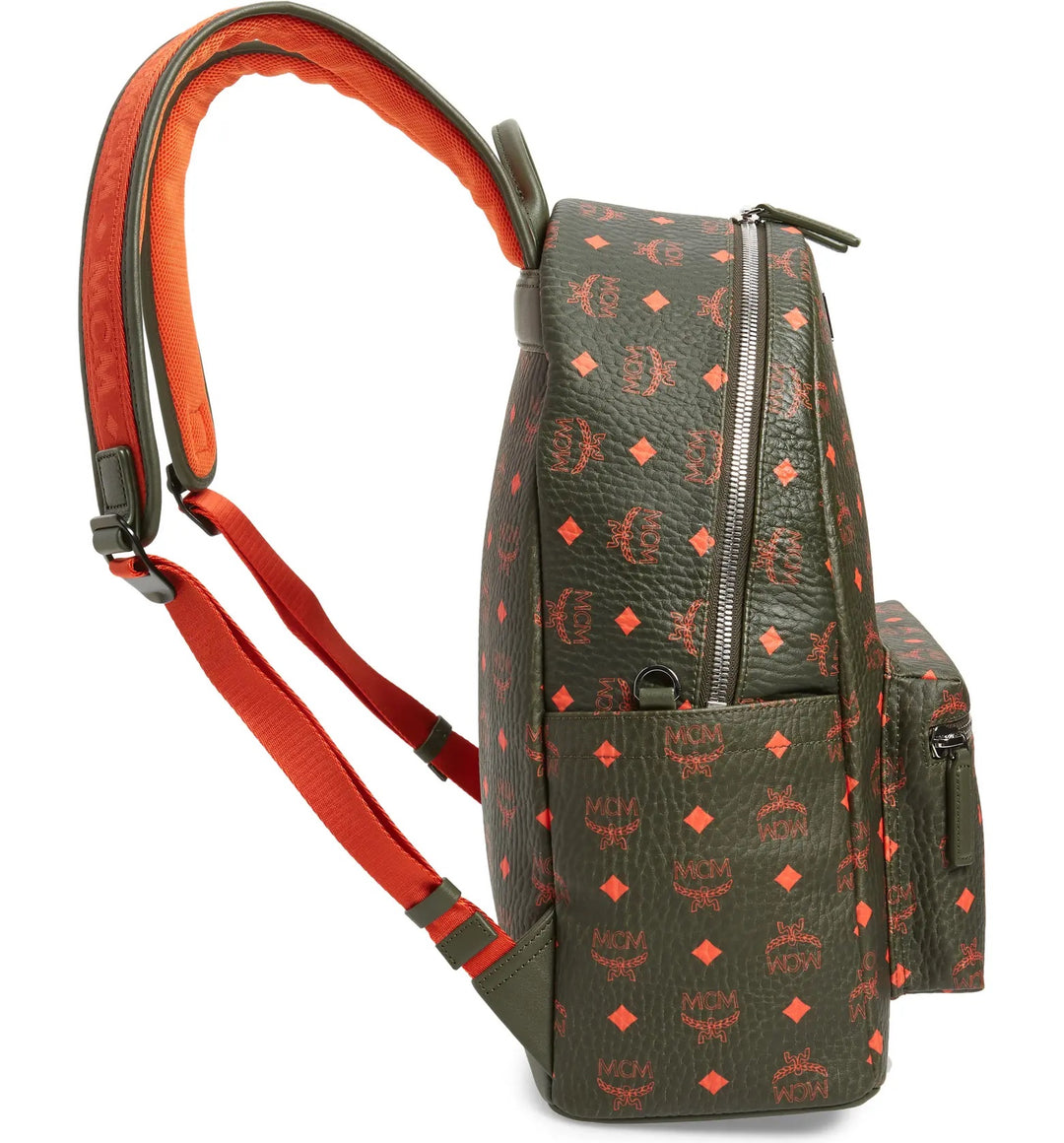 MCM STARK MONOGRAM BACKPACK IN WINTER MOSS – Caroline's Fashion