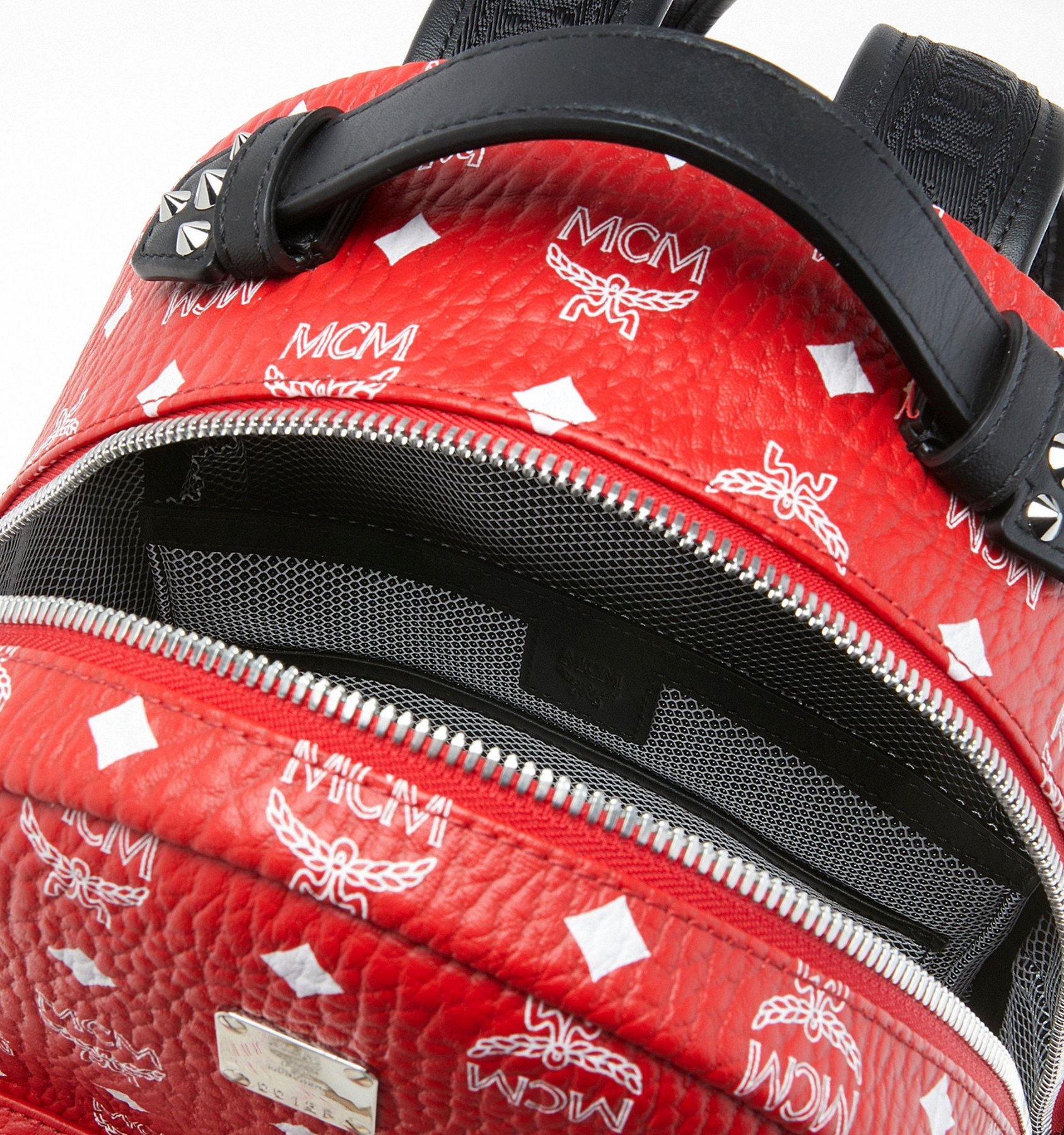 MCM Stark Backpack Vivid Red White Logo Visetos – Caroline's Fashion  Luxuries