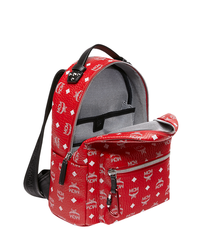 Mcm red and white backpack best sale