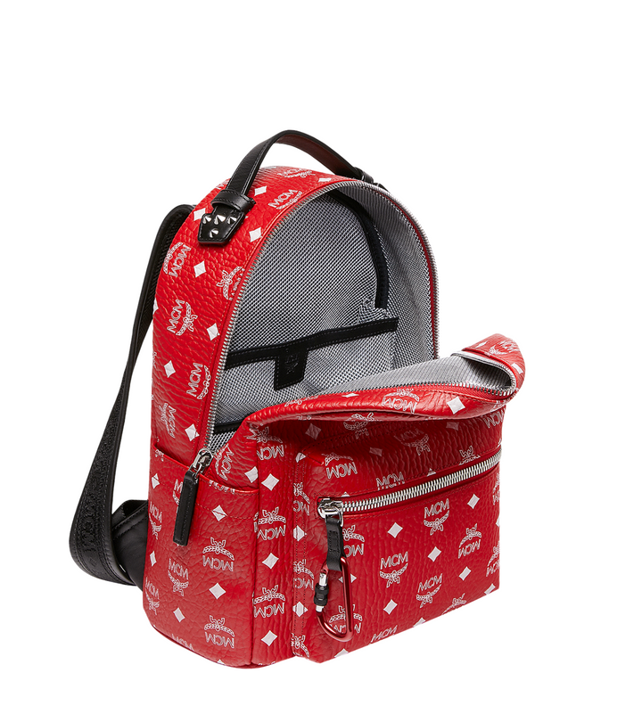 MCM Stark Backpack Vivid Red White Logo Visetos – Caroline's MCM Stark Backpack Vivid Red White Logo Visetos – Caroline's