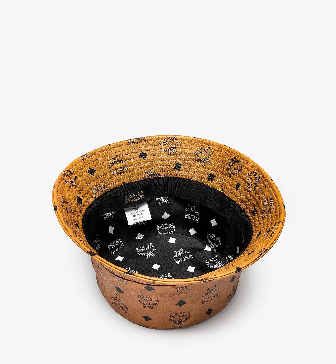 MCM VISETOS BUCKET HAT COGNAC