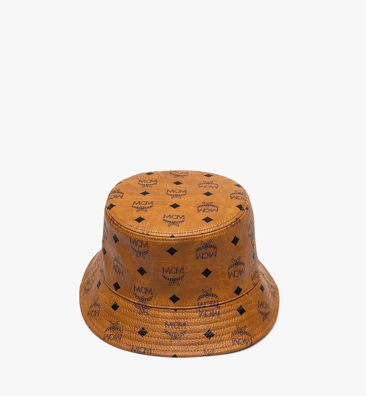 MCM VISETOS BUCKET HAT COGNAC