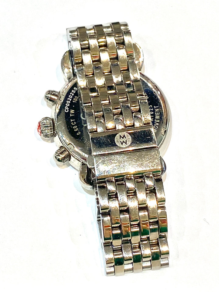 MICHELE CSX 36 DIAMONDS STAINLESS STEEL WATCH