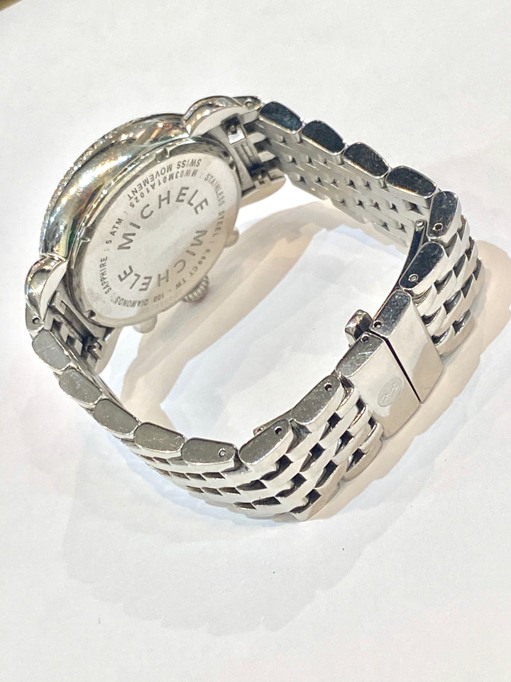 MICHELE CSX 36 DIAMONDS STAINLESS STEEL WATCH