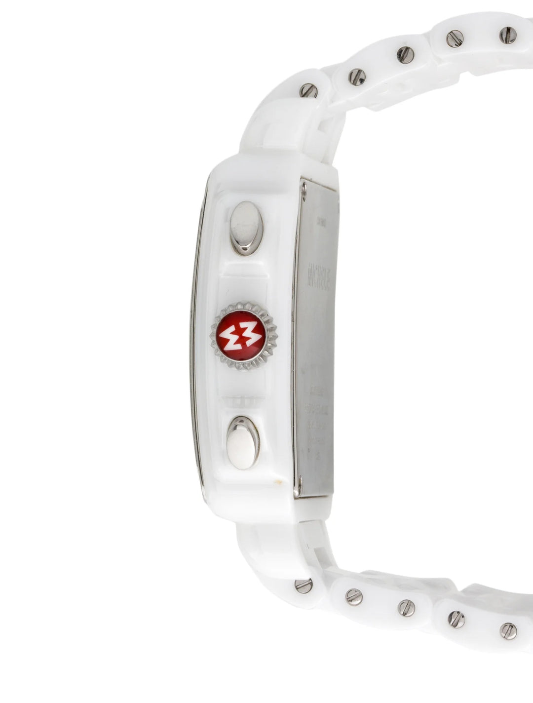 MICHELE DECO WHITE CERAMIC DIAMOND WATCH