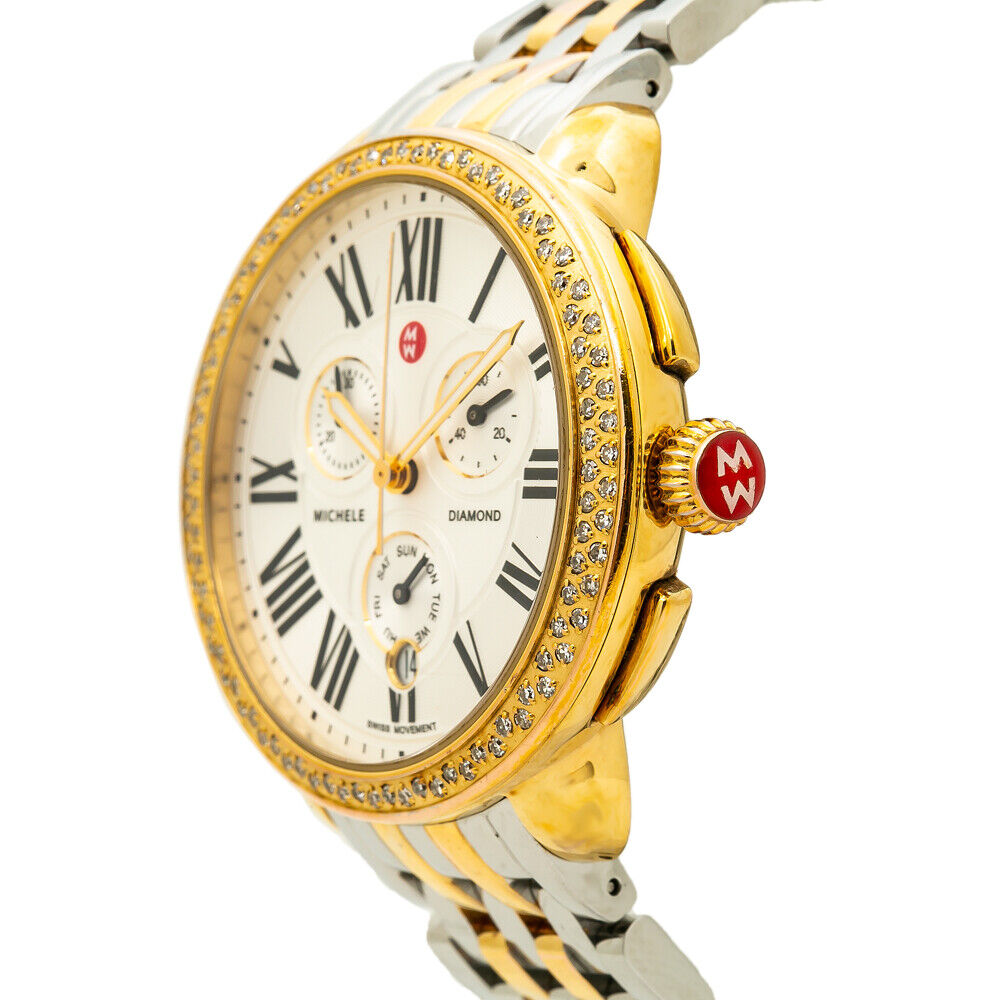 MICHELE SEREIN DIAMOND BEZEL QUARTZ WATCH