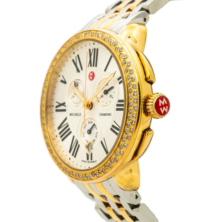 MICHELE SEREIN DIAMOND BEZEL QUARTZ WATCH
