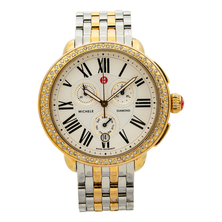 MICHELE SEREIN DIAMOND BEZEL QUARTZ WATCH