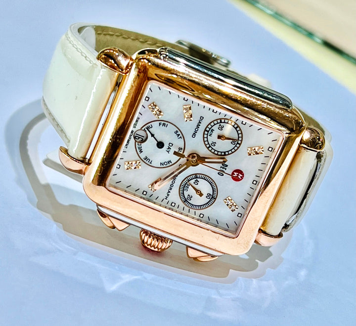 MICHELE SIGNATURE DECO DIAMOND WATCH