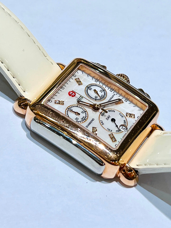 MICHELE SIGNATURE DECO DIAMOND WATCH